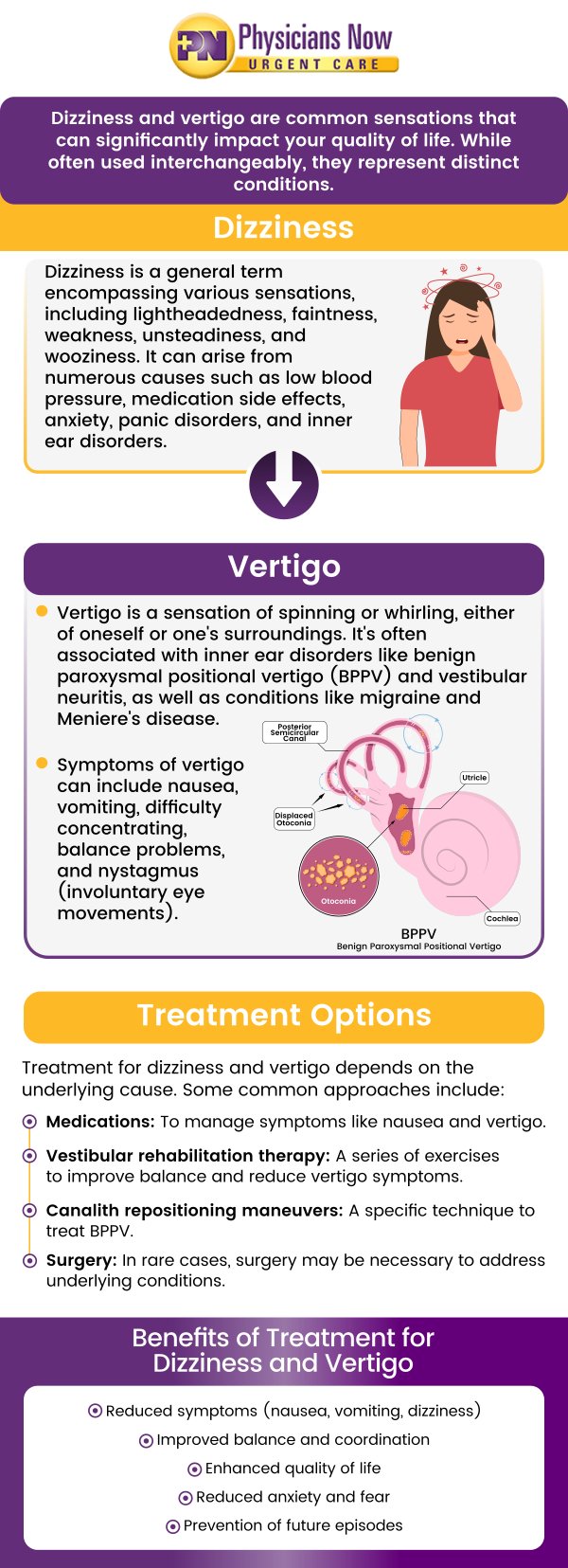 Are you looking for an urgent care clinic that can help you find your footing after dealing with dizziness and vertigo? We would love to help at Physicians Now Urgent Care and Walk-In Clinic! Contact us today or come to 15215 Shady Grove Road in Rockville, MD, for a walk-in appointment. Are you looking for an urgent care clinic that can help you find your footing after dealing with dizziness and vertigo? We would love to help at Physicians Now Urgent Care and Walk-In Clinic! Contact us today or come to 15215 Shady Grove Road in Rockville, MD, for a walk-in appointment.