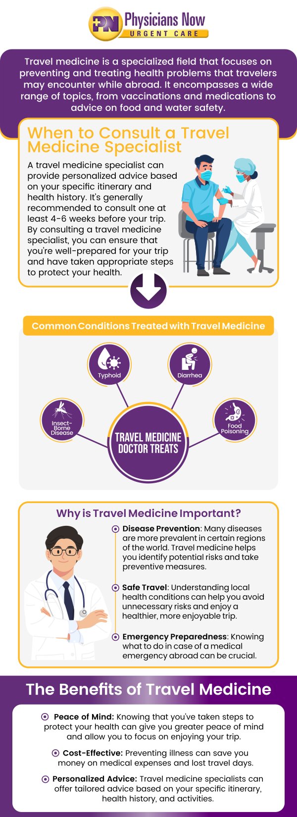 Physicians Now Urgent Care and Walk-In Clinic is your complete travel health provider, offering expert, pre-travel consultations, immunizations, and treatment for illnesses contracted while traveling. Contact us, or simply walk in, or reserve your spot online! Our urgent care is conveniently located at 15215 Shady Grove Road, Suite 100, Rockville, MD 20850. Physicians Now Urgent Care and Walk-In Clinic is your complete travel health provider, offering expert, pre-travel consultations, immunizations, and treatment for illnesses contracted while traveling. Contact us, or simply walk in, or reserve your spot online! Our urgent care is conveniently located at 15215 Shady Grove Road, Suite 100, Rockville, MD 20850.